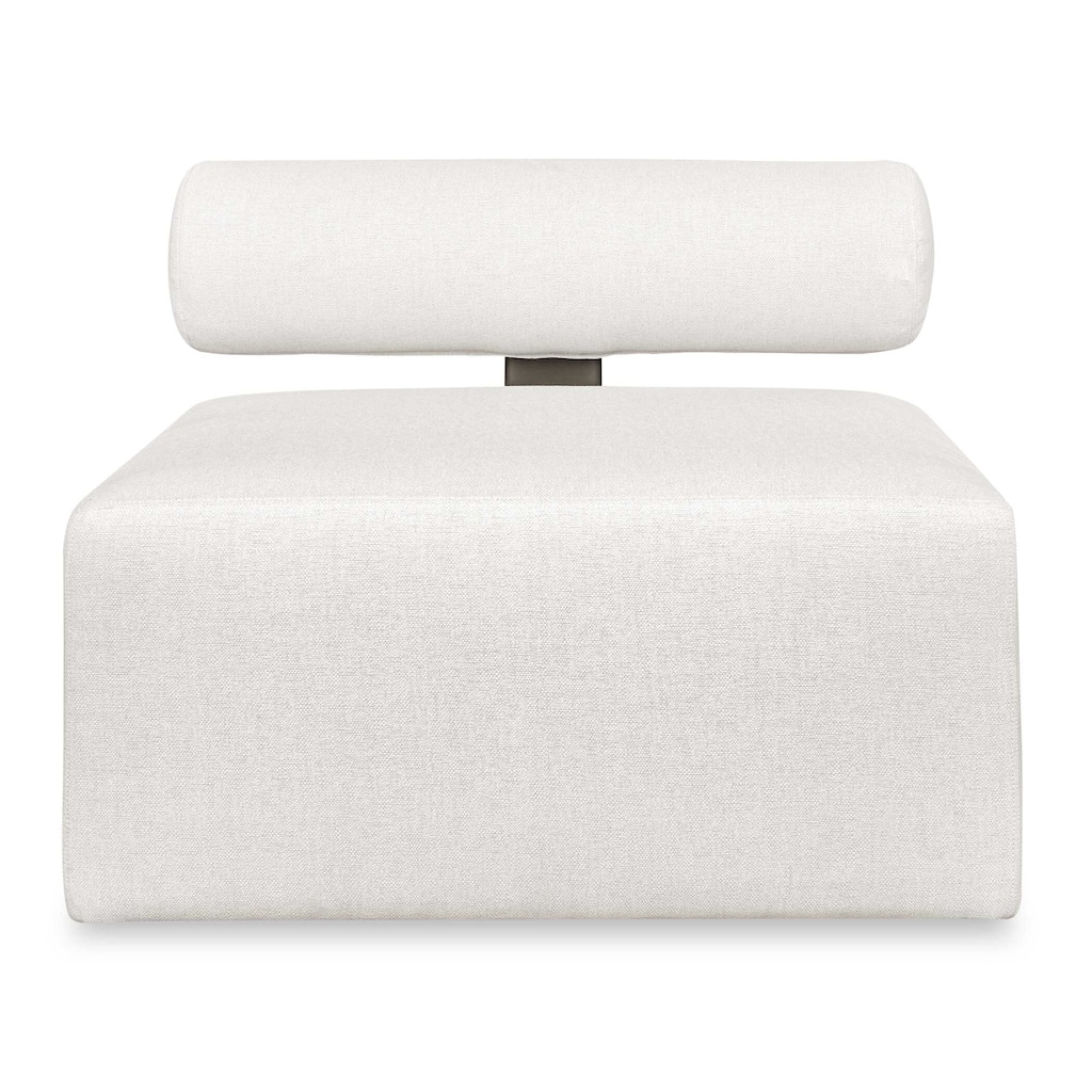 Uttermost Bolster Back White Armless Outdoor Sofa