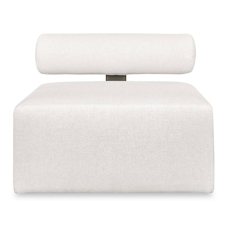 Uttermost Bolster Back White Armless Outdoor Sofa