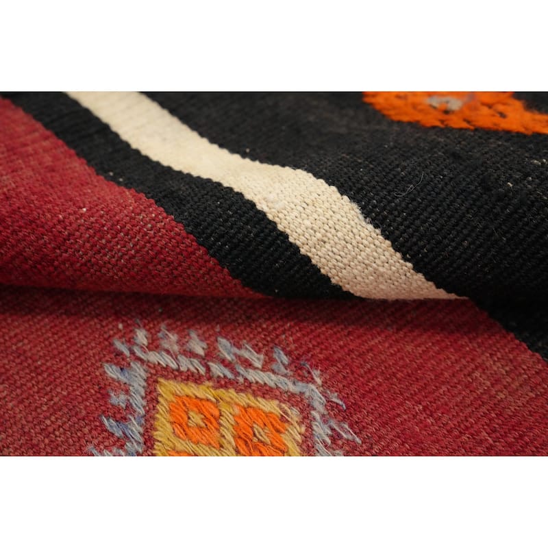Hand Woven Oriental 100% Wool Carpet Southwestern Tribal Multi-Colored Kilim Area Rug - 10' 0'' X 5' 9''