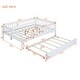preview thumbnail 3 of 10, Versatile Wood Daybed with Trundle and Fence Guardrails, White