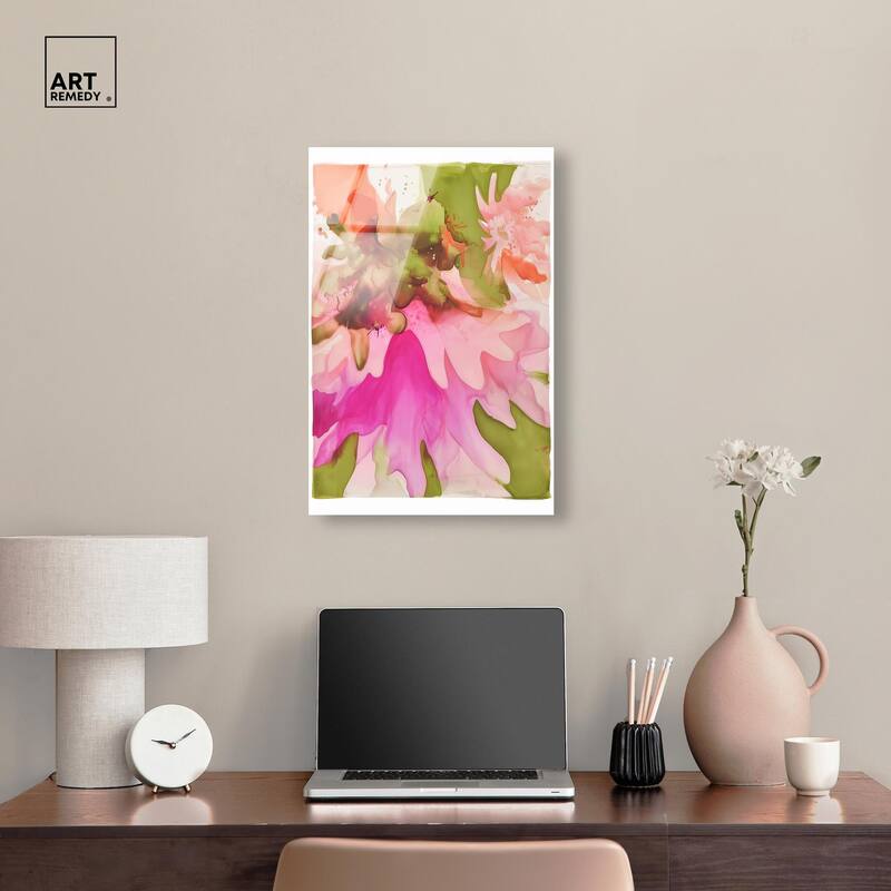Vibrant Fluidity Floral I Acrylic by Art Remedy, Ready to Hang