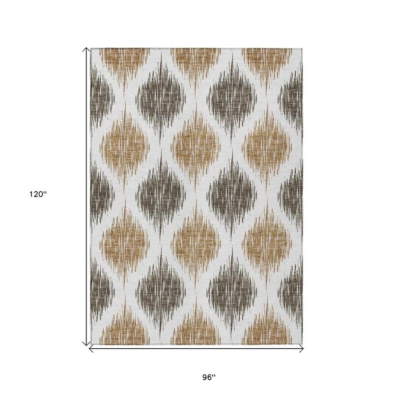 HomeRoots Ikat Transitional Rectangle Outdoor Rug