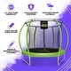 preview thumbnail 4 of 6, Machrus Moxie Pumpkin-Shaped Outdoor Trampoline Set with Premium Top-Ring Frame Safety Enclosure, 8 FT - Green Apple - 8 FT