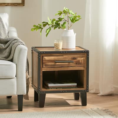 Luna Acacia Wood End Table by Christopher Knight Home