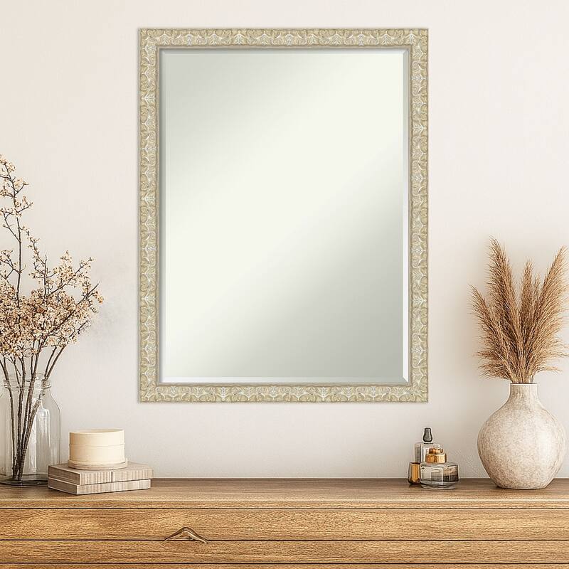 Lila Half-Inch-Bevel Wood Framed Wall Mirror
