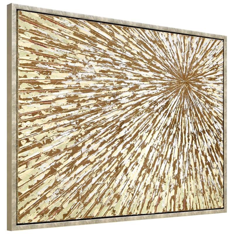 Sunshine Textured Metallic Hand Painted Canvas Wall Art Set of 3
