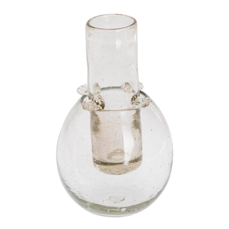 Novica Handmade Perfect Sip Blown Glass Tequila Glass