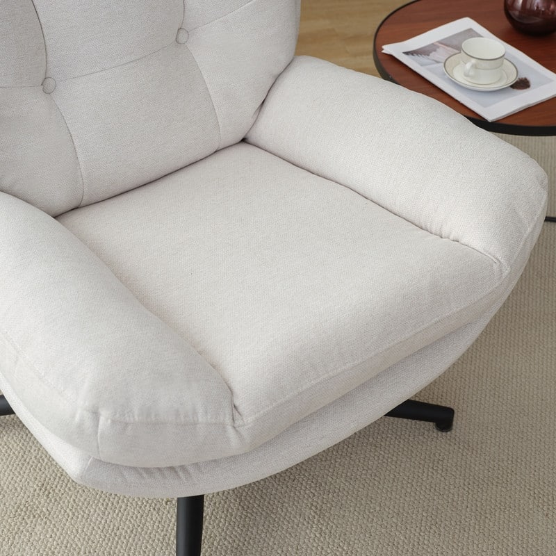 Swivel Accent Chair with Ottoman Rocker Chairs Ottoman Set Rocking Glider Lounge Reading Chair Footrest for Living Room Green