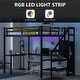 preview thumbnail 6 of 15, Artsy Full Size Metal Loft Bed with L-shaped Desk and USB, Wardrobe and Adjustable Shelf, with LED for Kids Teens Adults, Black