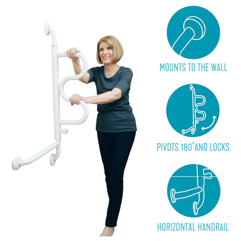Stander Wall Mounted Curve Grab Bar