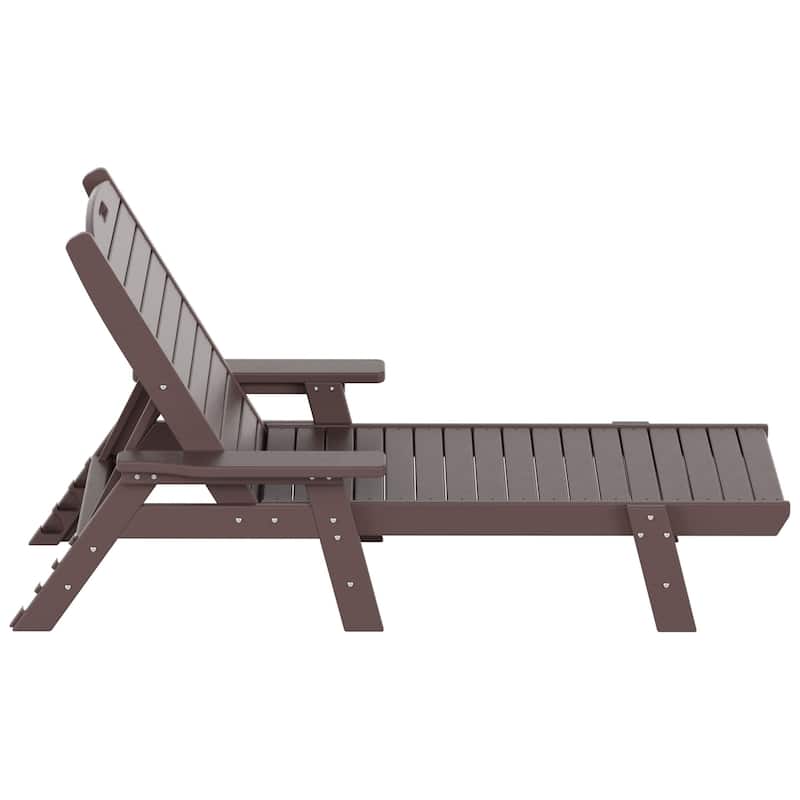 Laguna Hdpe All Weather Outdoor Patio Pool Reclining Chaise Lounge (Set Of 2)
