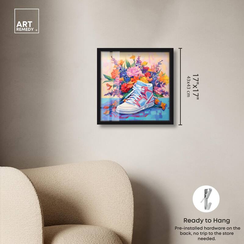 Colorful Sneaker Bouquet II Shadowbox by Art Remedy