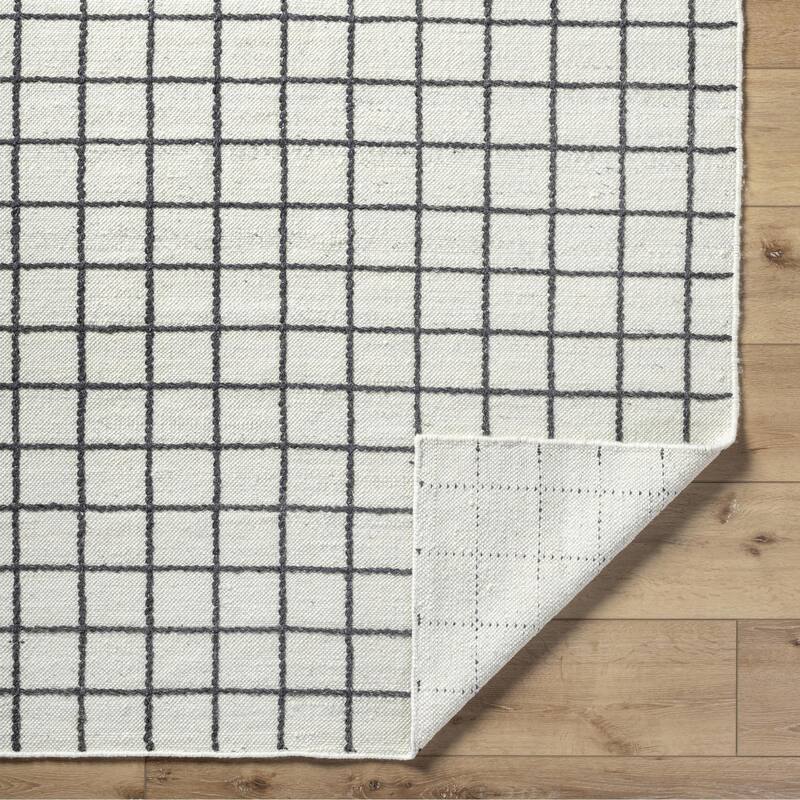 Chris Transitional Checkered Wool Area Rug