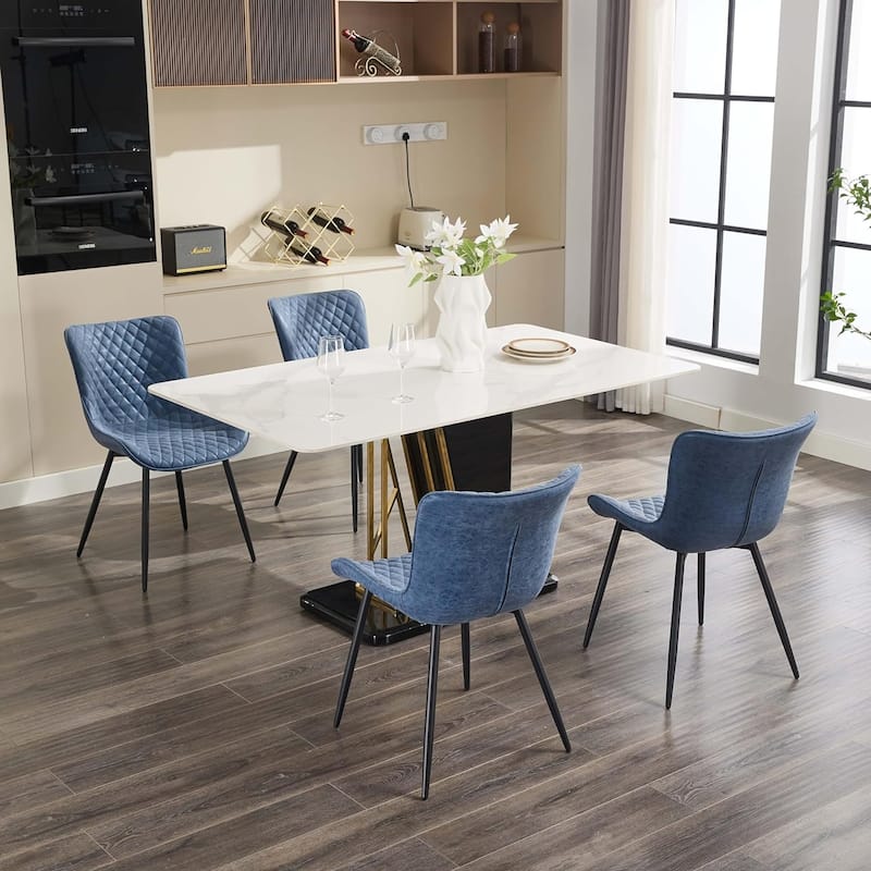 Upholstered Dining Chairs Set of 2, Mid Century Modern Armless Kitchen Chair