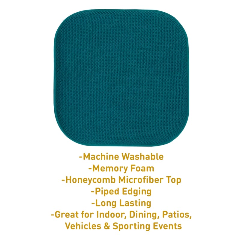 16-in. Square Non-slip Memory Foam Seat Cushions (2 OR 4) - 16 X 16