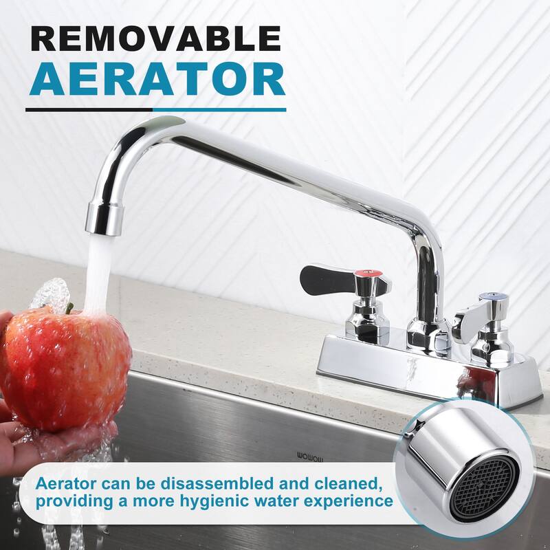 WOWOW Double Handle Commercial Standard Kitchen Faucet