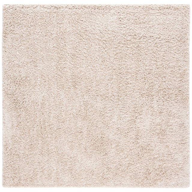 SAFAVIEH August Shag Veroana Solid 1.5-inch Thick Rug - 6'7" Square - Beige