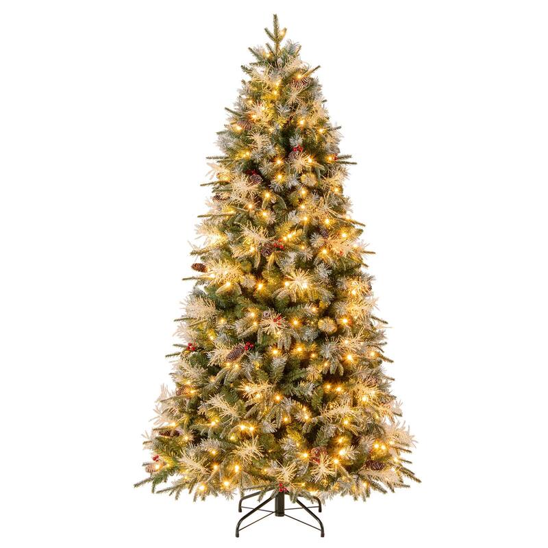 Costway 5/6/7 FT Artificial Christmas Tree with 602/806/1072 Branch - Green - See Details
