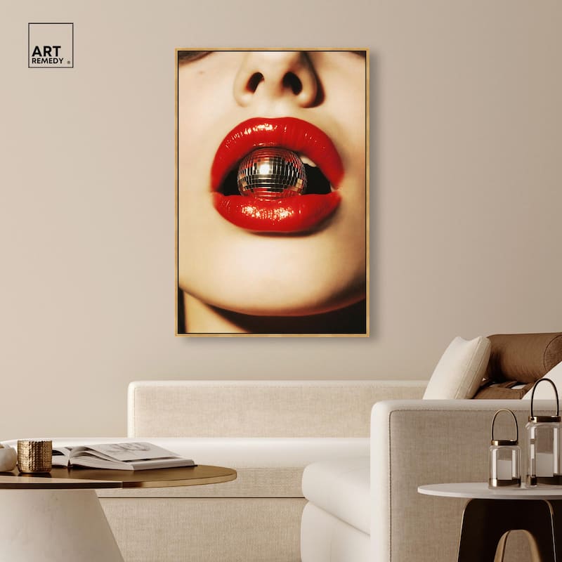 Disco Lips Canvas by Art Remedy