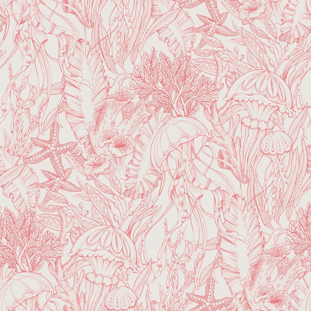 NuWallpaper Under the Sea Coral Peel and Stick Wallpaper - N/A