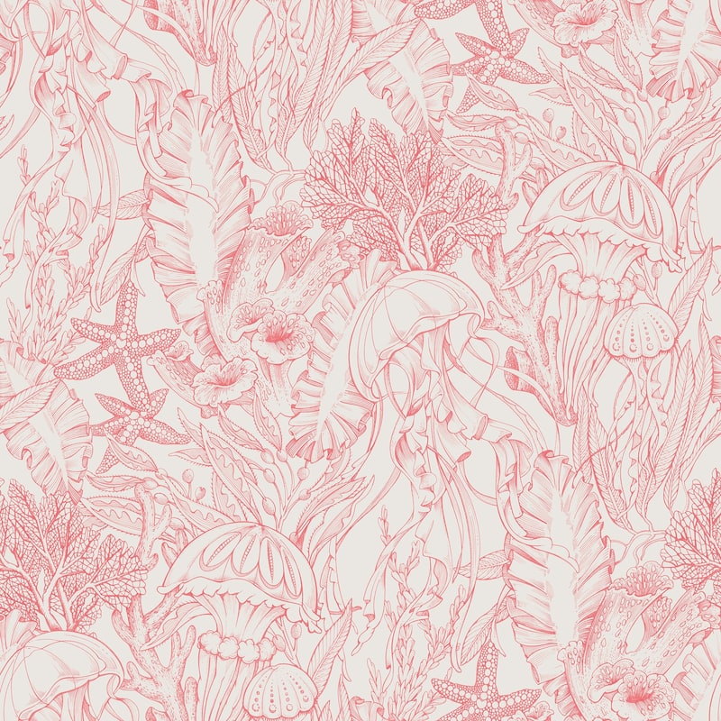 NuWallpaper Under the Sea Coral Peel and Stick Wallpaper - N/A