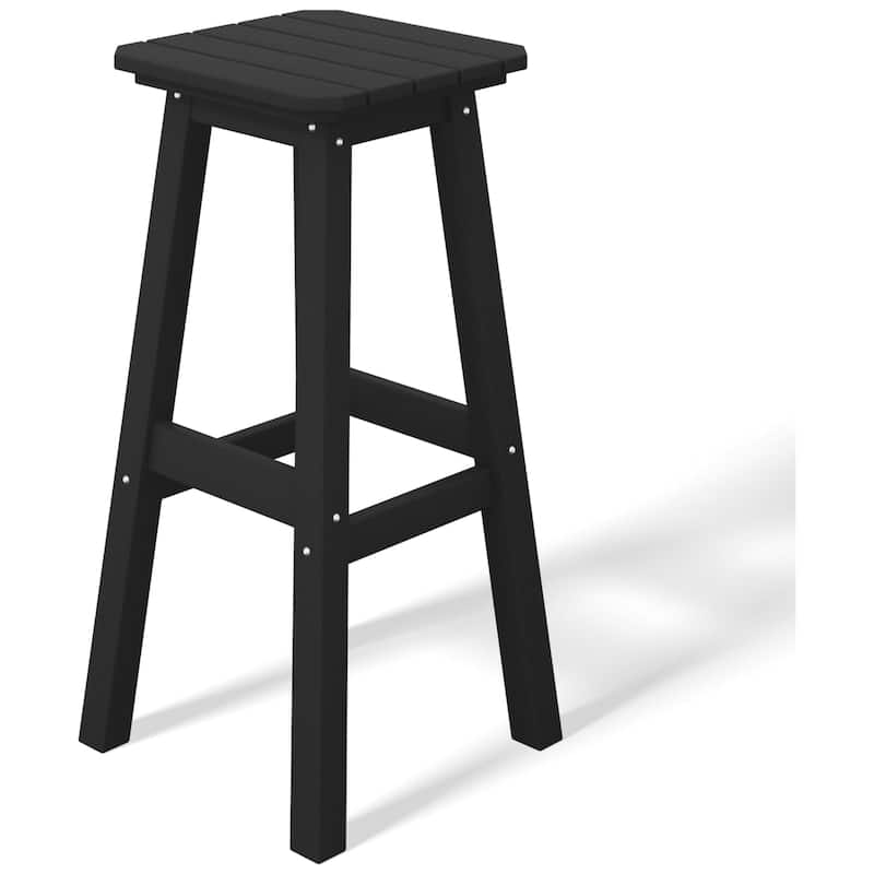 Polytrends Laguna Hdpe All Weather Outdoor Patio 29" Square Bar Stool (Set Of 2)