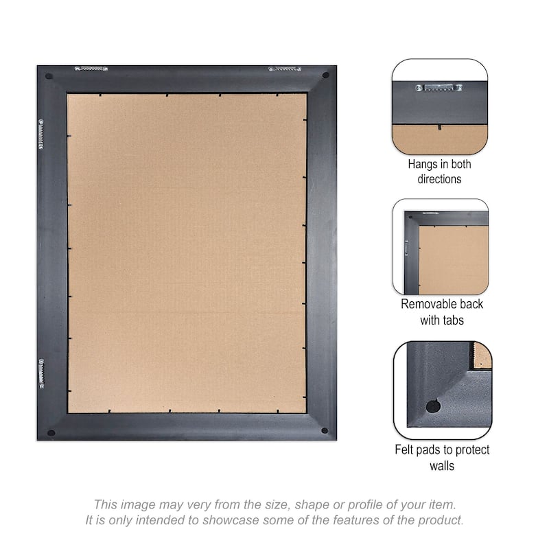 Kate and Laurel Svelte Noir Black Photo Frame Set