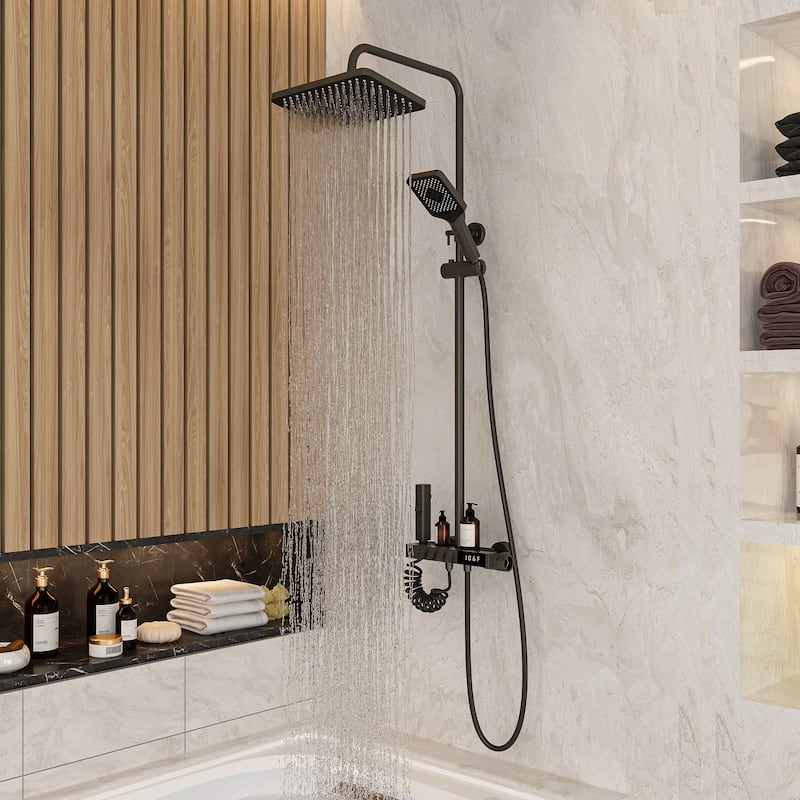 Shower System Shower Faucets Set Complete Digital Temperature Display