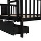 preview thumbnail 11 of 32, Full Pine Bunk Bed with Drawers, Ladder, and Headboard, Convertible to Two Beds
