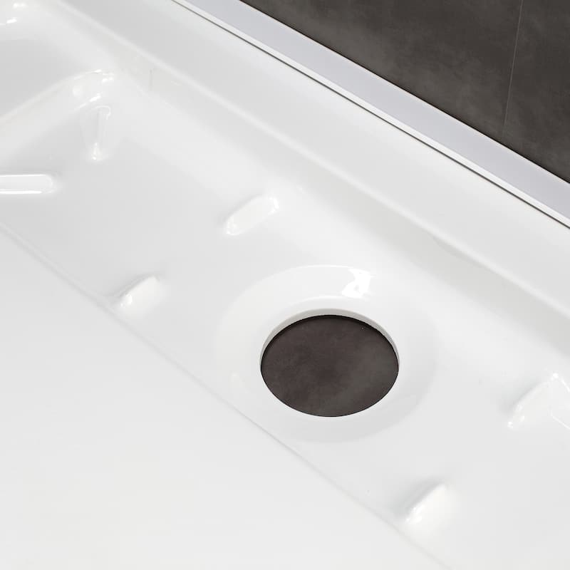Bel Soft Close 3-Piece Base/Door Rectangular Corner Shower Kit (Left or Right Drain)