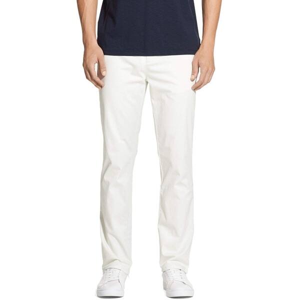 Shop Dkny White Ivory Mens Size 30x30 Tapered Slim Chinos Stretch