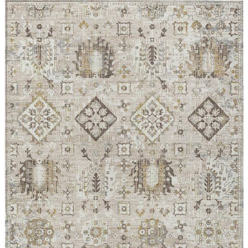 HomeRoots Floral Medallion Traditional Rectangle Outdoor Rug