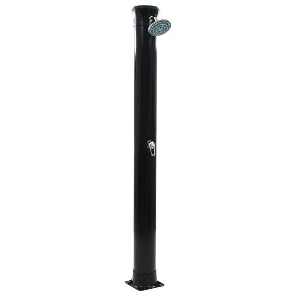 vidaXL Solar Shower Black 77.2" 10.6 gal