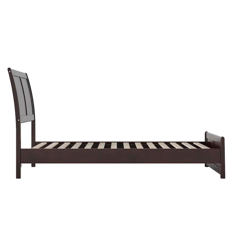 Valencia Solid Wood Low Profile Sleigh Platform Bed with Matching Footboard