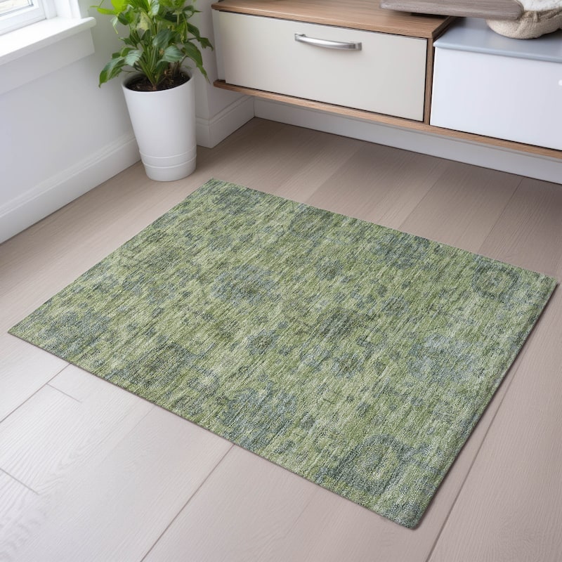 Premium Washable Super Soft Farmhouse Mayfield Rug - Aloe - 1'8" x 2'6"