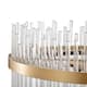 Casandra 5-light Shiny Bronze Chandelier with Clear Glass Bars - Shiny Bronze