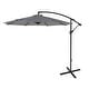 preview thumbnail 33 of 46, Weller 10 Ft. Offset Cantilever Hanging Patio Umbrella Gray Striped