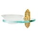 preview thumbnail 2 of 0, Alno Ribbon & Reed Wall Mounted Glass Soap Dish with Brass Bracket and Polished Brass