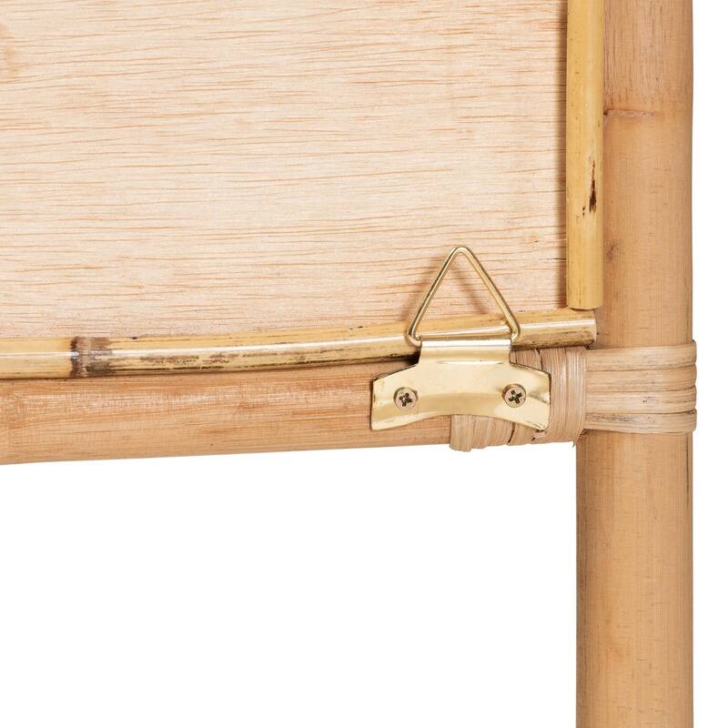 Rattan Headboard Boho Modern Wall Decor 59.4" Natural Brown Bedroom Accent