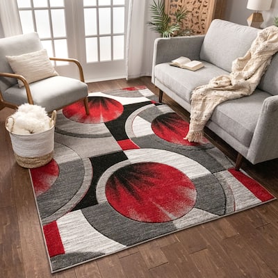 Well Woven Ruby Yolo Modern Area Rug
