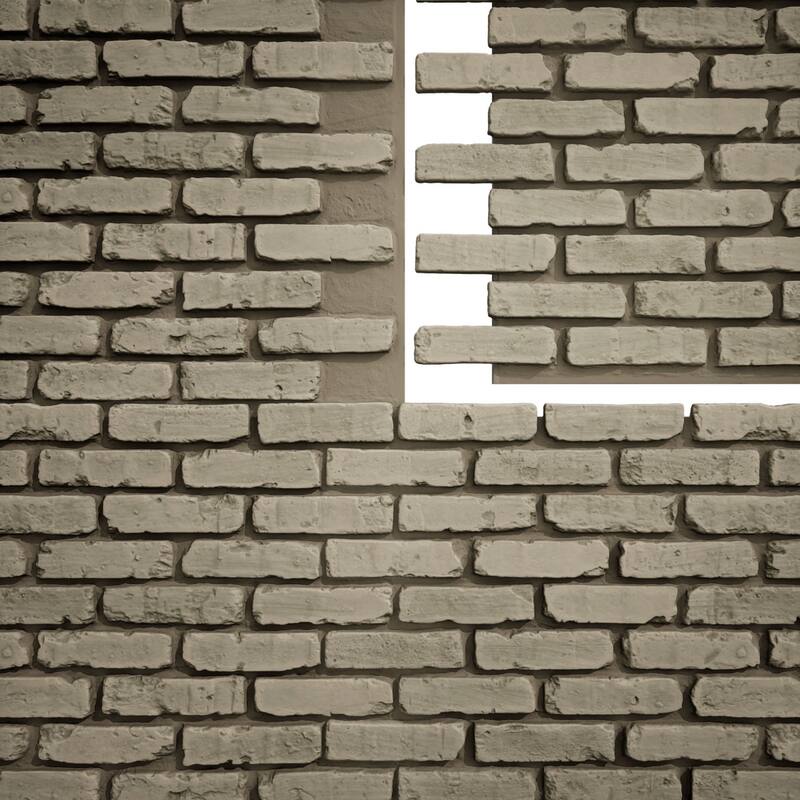 EverStone Aged Brick Faux Brick Panel, 46 7/8"W x 27"H x 1 1/4"D