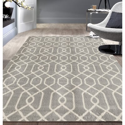 World Rug Gallery Modern Trellis Pattern Area Rug