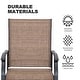 preview thumbnail 6 of 16, Brown Swivel Textilene and Iron Outdoor Patio Chairs with Powder-coated Finish
