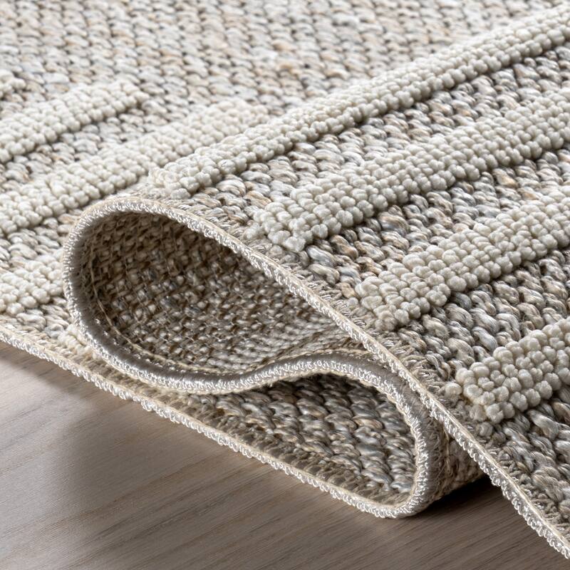 Nuloom Janiya Abstract Hexagon Machine Washable Area Rug