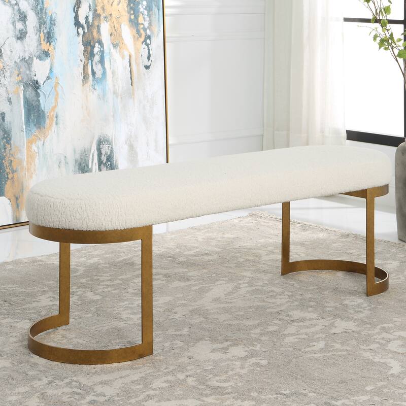 Uttermost Infinity Gold Bench - 60 W X 19 H X 16.25 D (in)