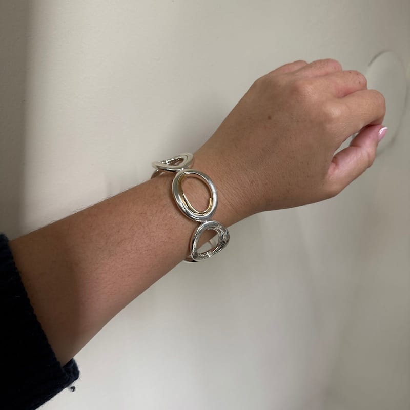 Christofle C De Christofle Sterling Silver Cuff Bracelet