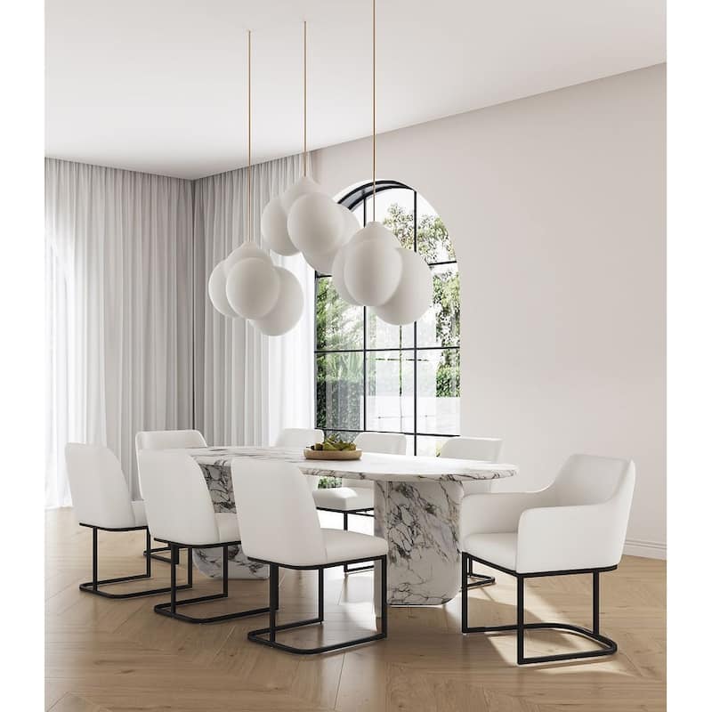 Manhattan Comfort Modern Serena Leatherette Upholstered Dining Chair Set