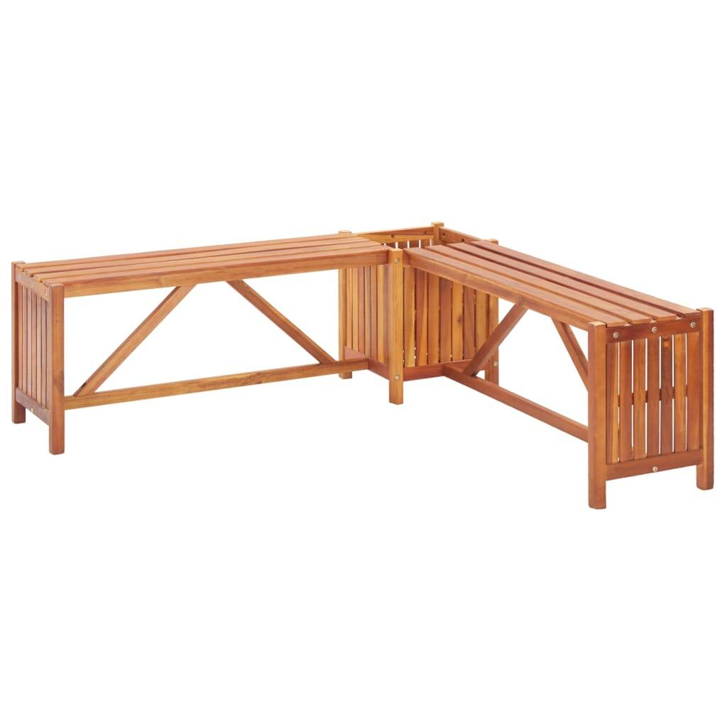 Garden Corner Bench with Planter 46