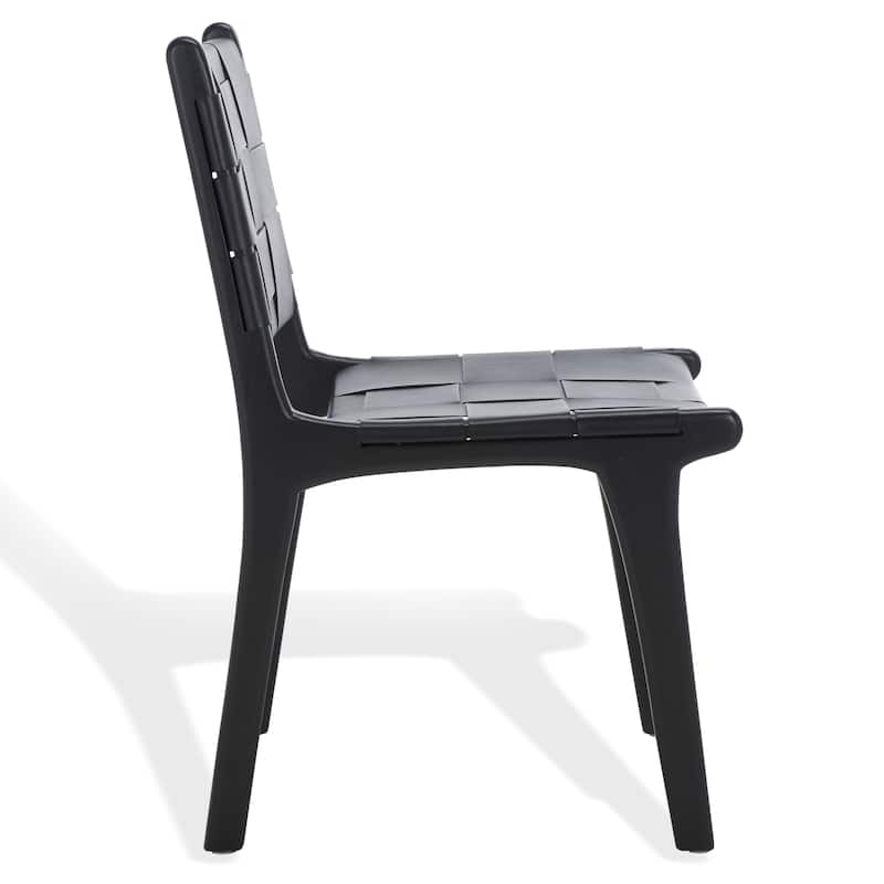 SAFAVIEH Couture Cassaphina Woven Leather Dining Chair - 18"W x 23"D x 34"H