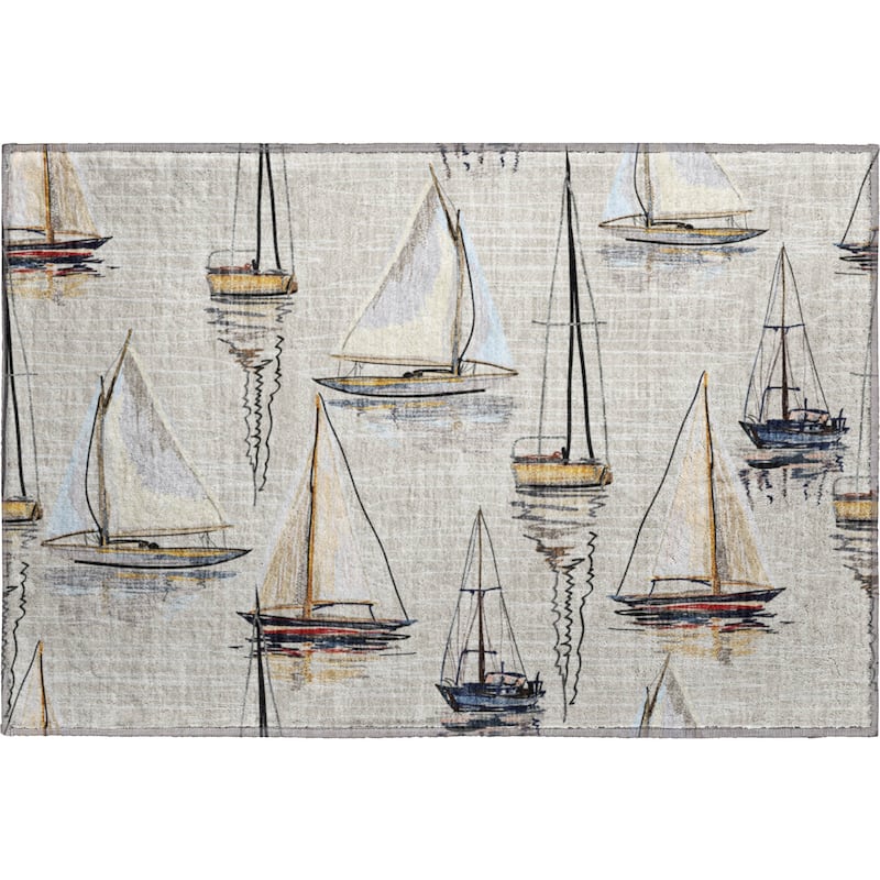 Premium Washable Super Soft Sailboat Marina Mayfield Rug